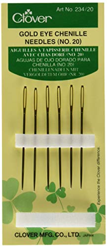 Clover Eye Chenille Needles of Size 20 (6 Pack)