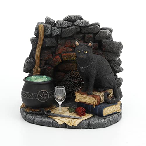 Unicorn Studio Veronese Design 4 7/8" Black Cat Wicked Conjuring Corner Resin Hand Painted Statue