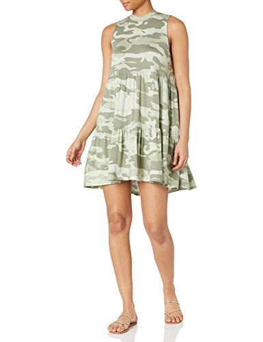Mud Pie Women's Tully Tiered Dress, Camo, Medium
