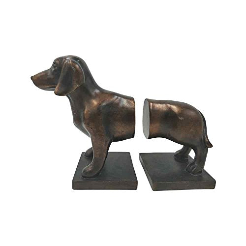 Comfy Hour Farmhouse Home Decor Collection 12" Length 9" Height Set of 2 Dachshund Dog Bookends Art Bookend, 1 Pair, Solid Heavy Weight, Polyresin
