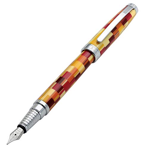 Xezo Urbanite Red Retro-style Serialized Medium Fountain Pen (Urbanite Red FM). No Two Alike