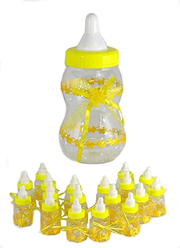 Forum Novelties Yellow 13.5" Fillable Jumbo Baby Shower Game Piggy Bank Mini Bottles Favors