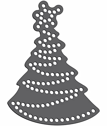 Rhinestone Genie Christmas Tree 003 Magnetic Rhinestone Template, Black