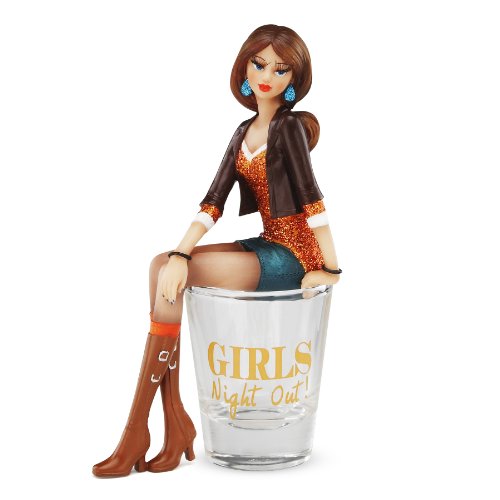 Pavilion Hiccup Girls Night Out 2-1/2-Inch Girl in Shot Glass, 5-3/4-Inch Tall with Figurine,