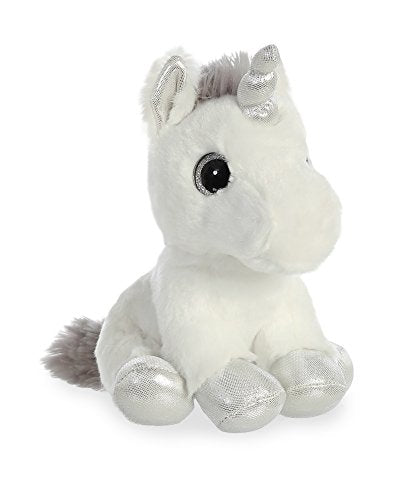 Aurora World Sparkle Tales Plush Silver Unicorn, Small