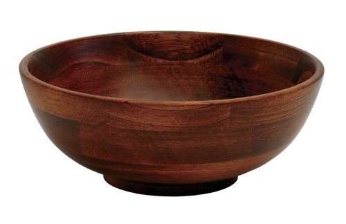 Lipper International 273 Cherry Finished Footed Serving Bowl for Fruits or Salads, Small, 7" Diameter x 2.75" Height, Single Bowl