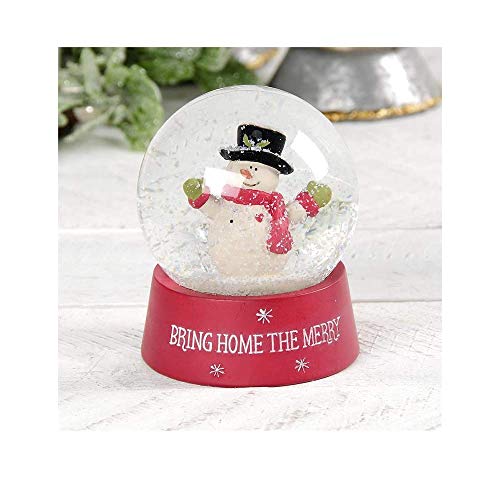 Blossom Bucket 208-12897 Bring Home The Merry Snowman in Snow Globe, 3-inch Height