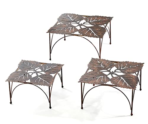 Giftcraft 717037 Leaf Plant Stands, Set of 3