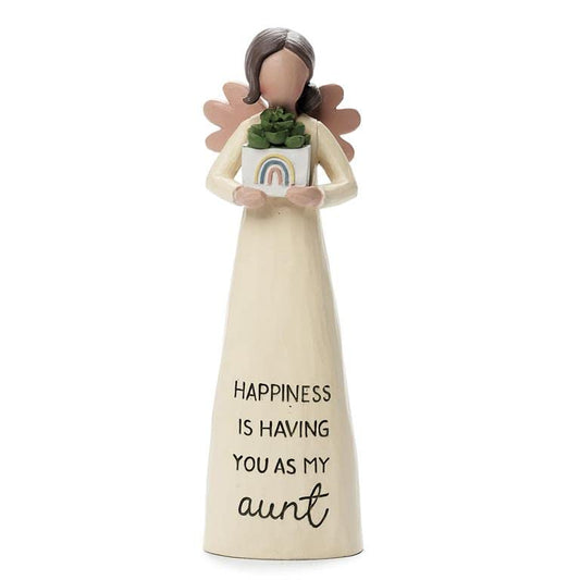 Blossom Bucket Aunt Bright Blessings Angel Mother's Day Figurine, 5-inch Height, Resin