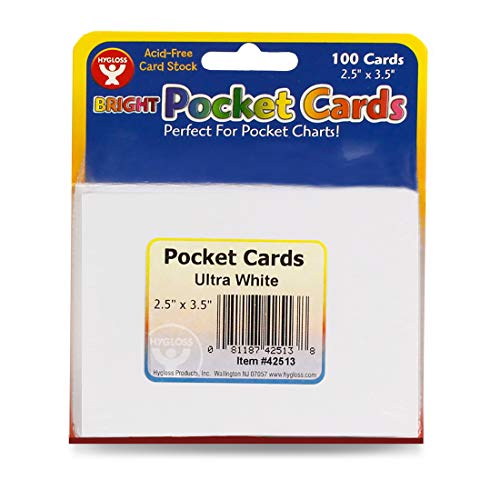 Hygloss Products Cards, 2-1/2" x 3-1/2" Size, White (42513)
