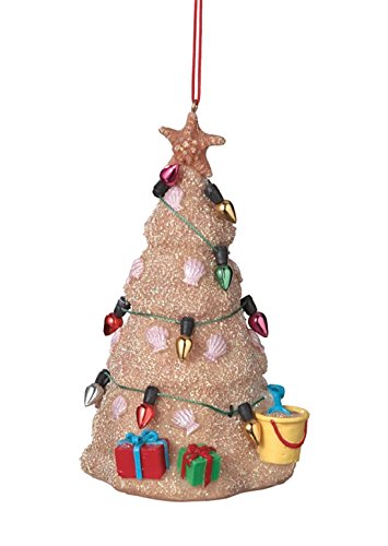 Ganz Sand Beach Christmas Tree Hanging Resin Christmas Ornament