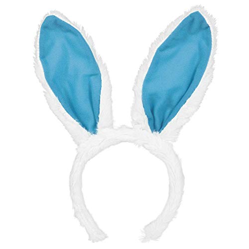 Amscan Egg-stra Special Fluffy Blue Easter Bunny Ears Headband | Party Costume