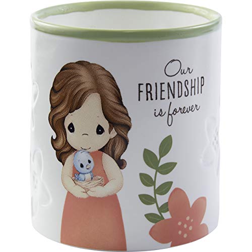 Precious Moments 203174 Girl with Bird Holder Votive Candleholder, One Size, Multicolored