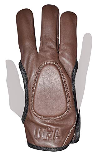 UNIVERSE ARCHERY Leather Archery Glove | Handmade Shooting Hunting Three Finger Gloves | Recurve Bow Archery Cow Hide Leather Gloves | Excellent Fitting