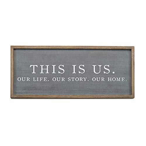 Mud Pie This is Us Wall Quote Hanging Plaque, 10" x 24 1/4", Wood