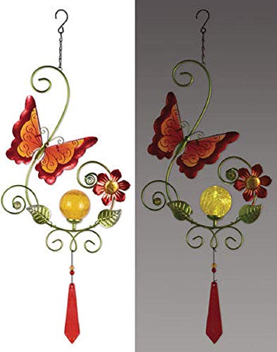 Sunset Vista 93459 Butterfly Hanging Solar, 32-inch high, Multicolor