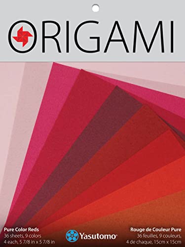 Yasutomo Origami Pure Color Red 36 Sheets