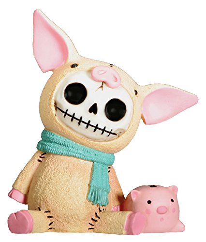 Pacific Trading SUMMIT COLLECTION Furrybones Bacon Signature Skeleton in Piglet Costume with Piggy Bank