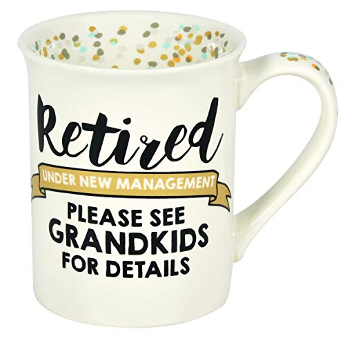Enesco Our Name is Mud Retired Grandkids Coffee Mug, 16 Ounce, Multicolor