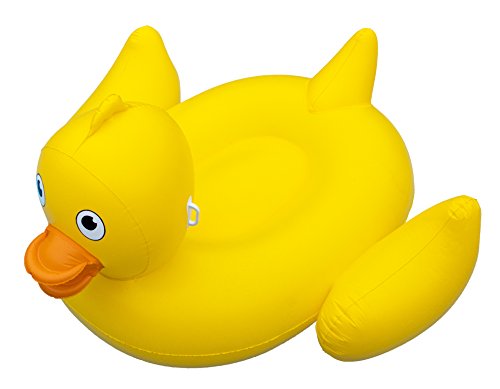 Swimline Giant Lucky Ducky Ride-On Pool Inflatable Ride-On, Yellow