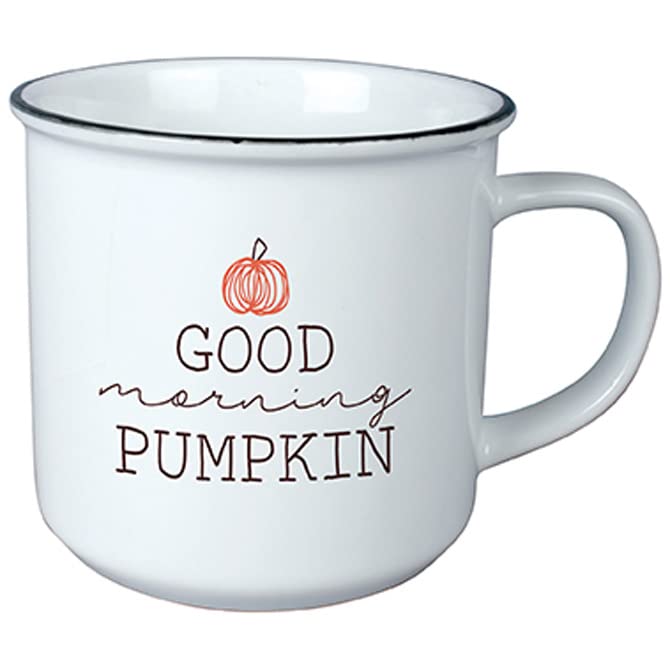 Carson Home Morning Pumpkin Vintage Mug, 3.75-inch Length, 13 oz