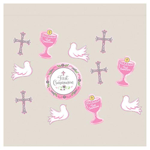 Amscan 190728 Communion Day Value Pack Cutouts, Multisize, Pink