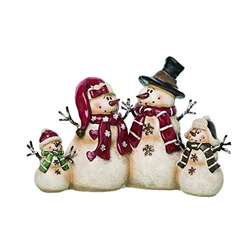 Transpac Y9933 Rustic Snow Family, 9.75-inch Length, Resin, Large