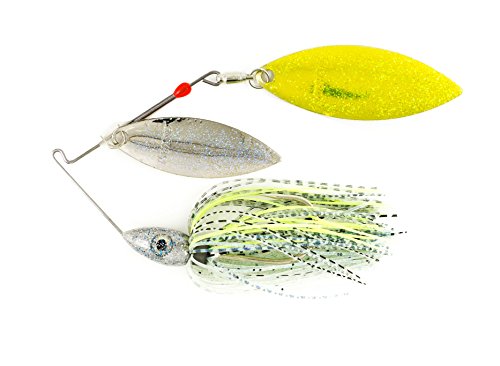 Nichols Lures Pulsator Metal Flake Double Willow Spinnerbait, Bombshell Shad, 3/4-Ounce