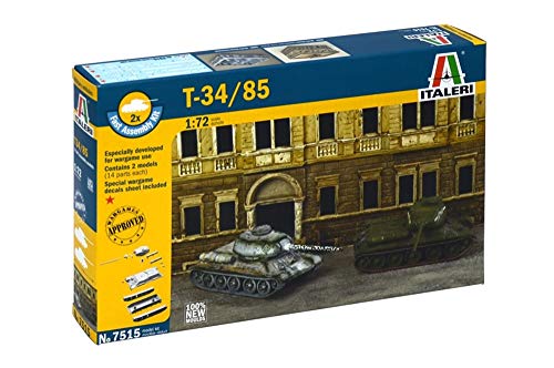 MRC Italeri 510007515 - 1:72 Russian Tank T-34/85 Fast Assembly Kit