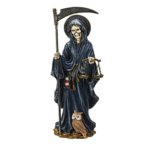 Pacific Trading Giftware Santa Muerte, 10.5-inch Height, Blue, Cold Cast Resin, Home, Home D√©cor