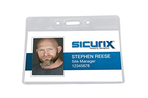 Baumgartens SICURIX Badge Holder Horizontal 50/pack (67815)