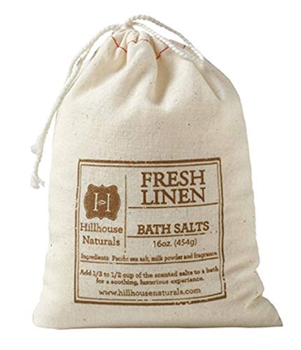 Hillhouse Naturals LNBSBG Fresh Linen Bath Salt in Bag, 16 oz