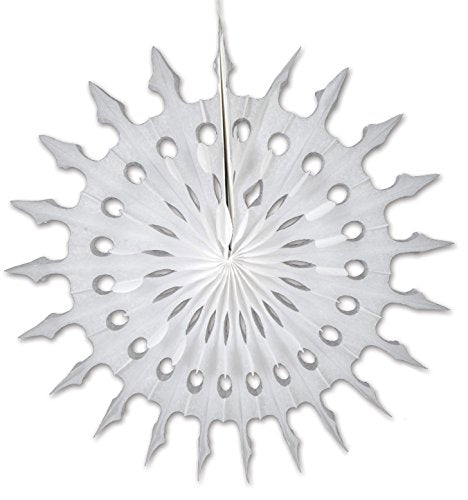 Beistle White Tissue Paper Snowflake, 22", 1 Piece