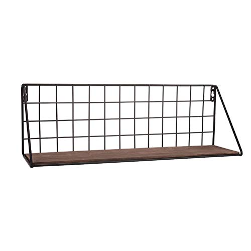 Foreside Metal Grid Wall Shelf Large