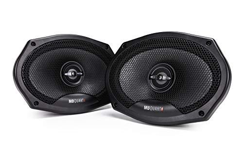 Maxxsonics MB Quart PK1-169 Premium Car Speakers (Black, Pair) ‚Äì 6x9 Inch Coaxial Speaker System, 220 Watt, 2-Way Car Audio, 4 OHMS (Grills Included)