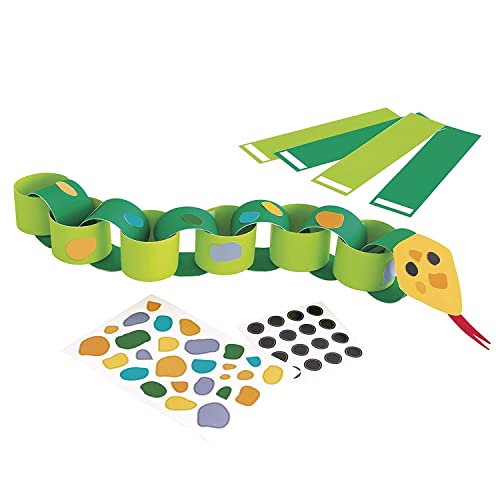 Unique Industries Snake DIY Paper Chain Craft Kit I Green I 4 Pcs.