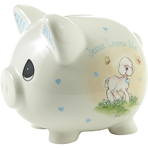 Precious Moments Jesus Loves Me Blue Bank