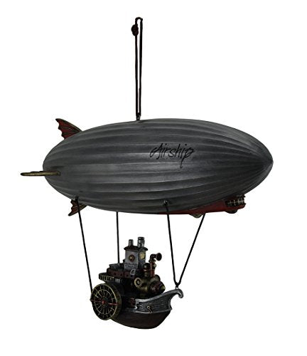 Unicorn Studio Veronese Design Full Steam Ahead Steamship Gondola Hanging Steampunk Airship Statue