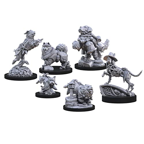 Steamforged Games Miniatures ‚Äö√Ñ√¨ Animal Adventures: Dogs of The Faraway Sea ‚Äö√Ñ√¨ 6 Pieces -Unpainted by Steamforged Games Ltd ‚Äö√Ñ√¨ Compatible with DND and Other Tabletop RPG Games
