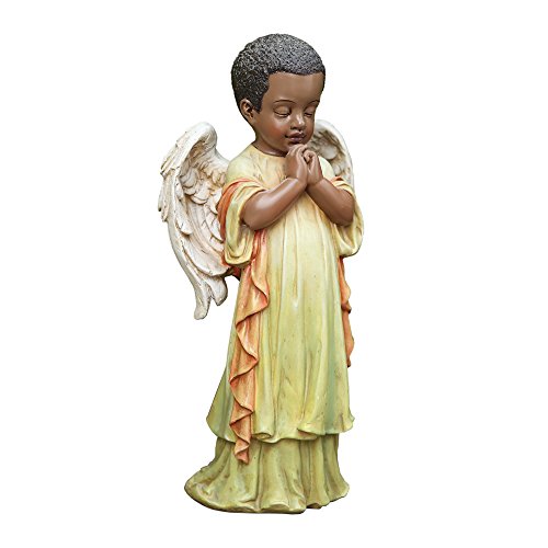 Napco Praying Angel Child Pale Lime 5.25 x 11.75 Resin Stone Garden Figurine