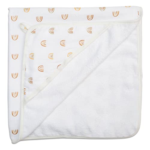 Mary Meyer lulujo Hooded Towel Absorbent Cotton Dual Layer, 40 x 40-inches, Boho Rainbows