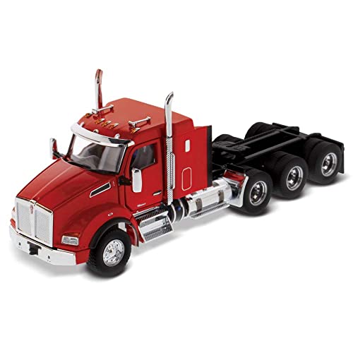 Kenworth T880 SBFA 40" Sleeper Cab Tridem Truck Tractor Orange 1/50 Diecast Model by Diecast Masters 71057