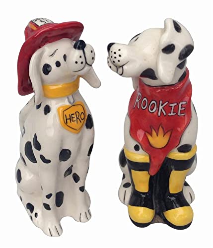 Blue Sky Clayworks Clayworks Fireman Dog Salt and Pepper Set, 4-inch Height, Set of 2 Blue Sky Clayworks Clayworks Red Poppy Salt and Pepper Set, 3.50-inch Height, Set of 2