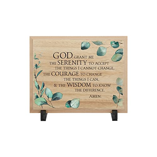 Carson Home Table Decor Plaque, 9-inch Length, Wood (Serenity Prayer)