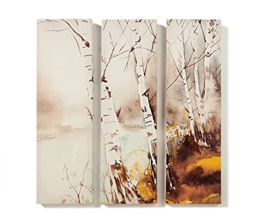 Giftcraft 094631 Birch Tree Canvas Wall Prints, Set of 3, 24 inch, Canvas