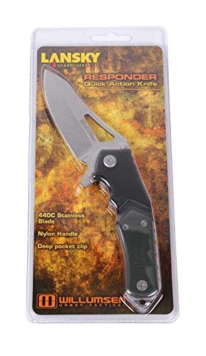 Blue Ridge Knives Lansky Sharpeners LKN111 Pocket Knife 3-1/2" Folding Blade Plain Edge Drop Point