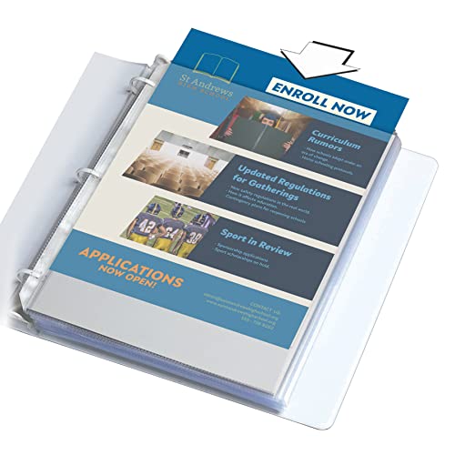 C-Line Biodegradable Poly Top Loading Sheet Protectors, Clear, 8.5 x 11 Inches, 50 per Box (62607)