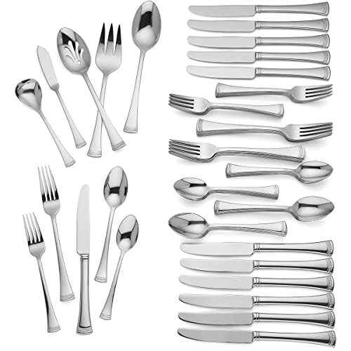 Lenox Portola Stainless Steel 65-piece Flatware Set, Silver - 815486