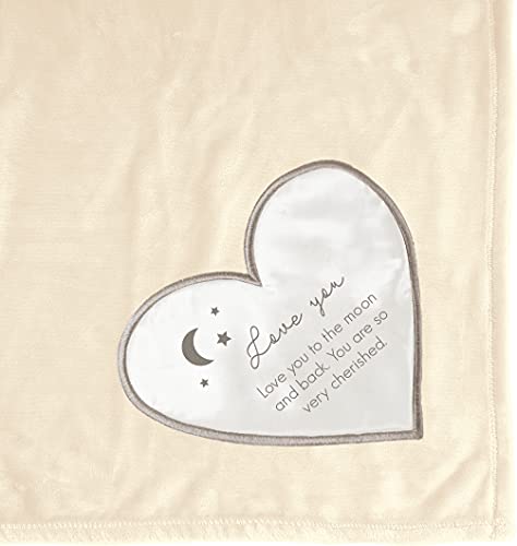 Pavilion Gift Company Love You to The Moon and Back. You are So Very Cherished. Royal Plush Blanket