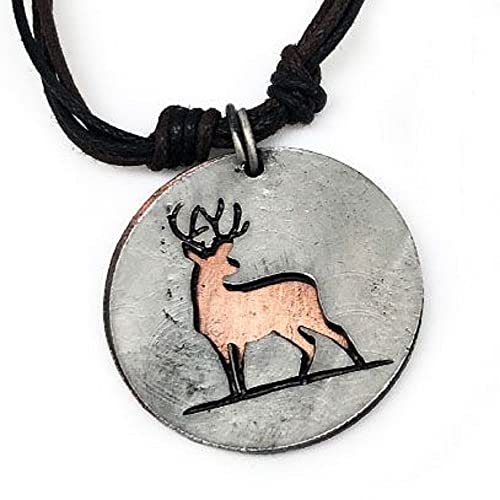 ANJU JEWELRY Pewter Cotton Cord Necklace - Deer